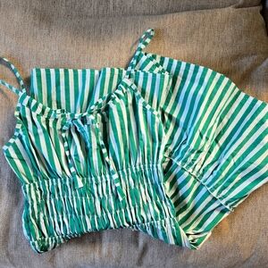 Anthropologie Lusana Rosa Poplin Mini Dress